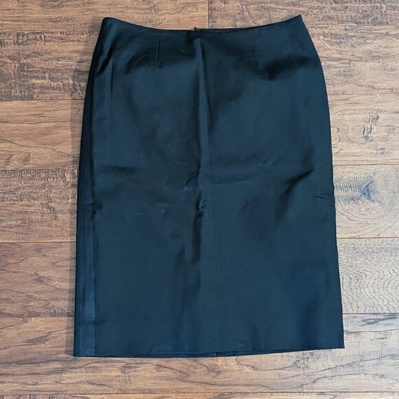 Lilly Pulitzer Skirt Midi Black Tuxedo Stripe 2 - Picture 2 of 6